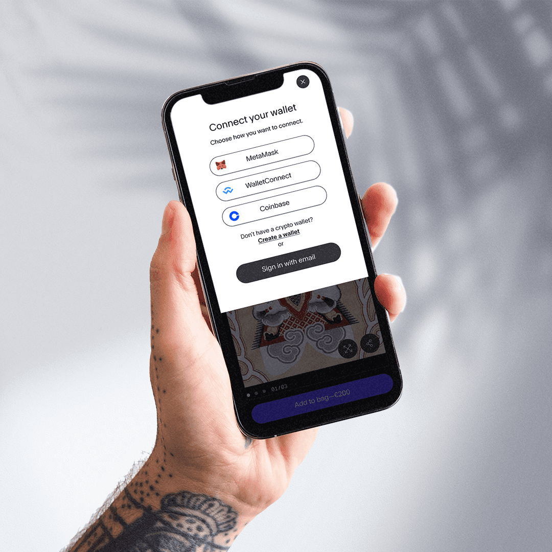 INKOLLECTORS web3 wallet connect, Metamask, Coinbase.