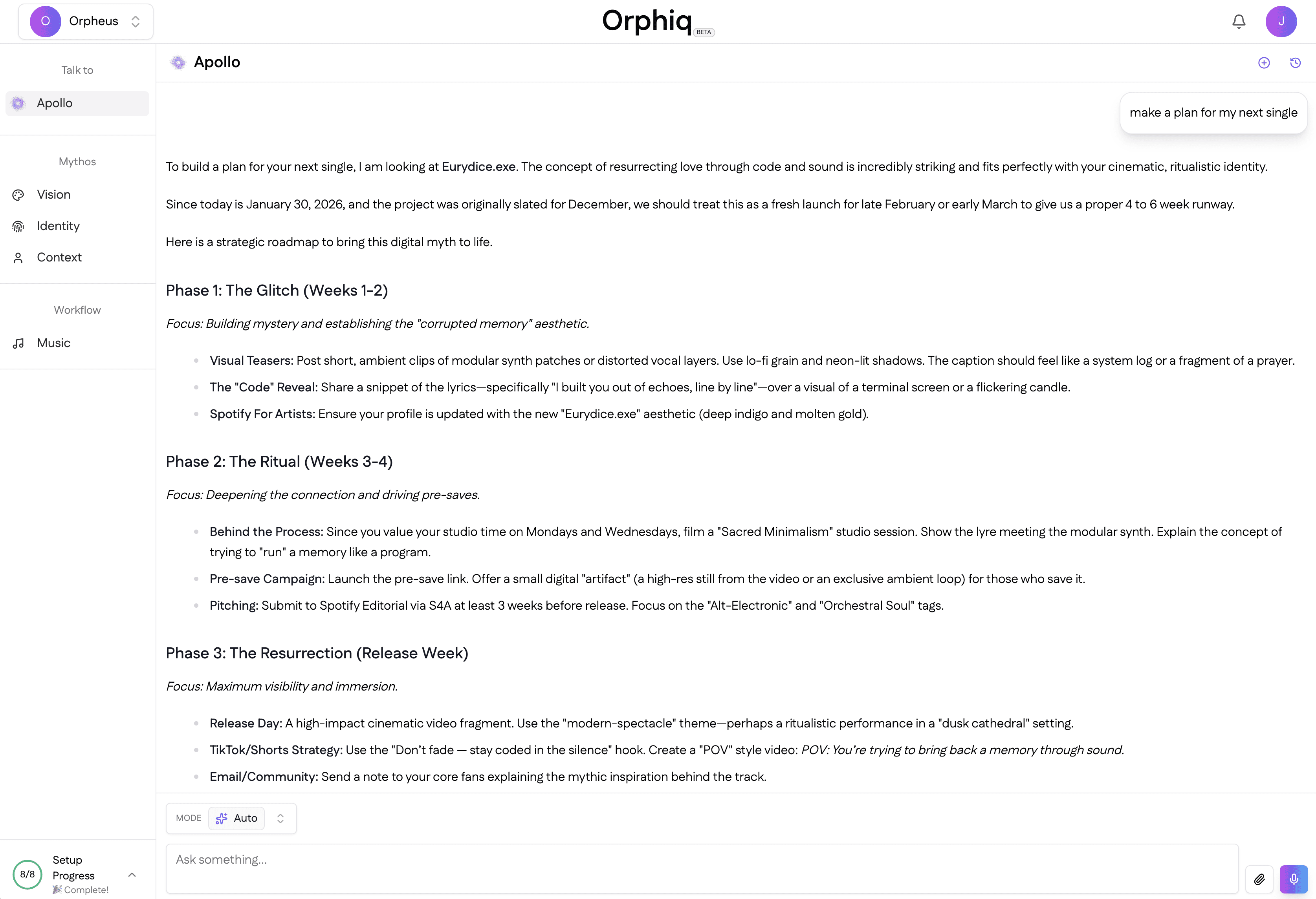 Orphiq Dashboard