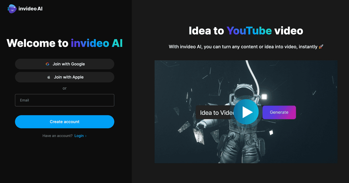 How to Make AI Videos Using invideo AI