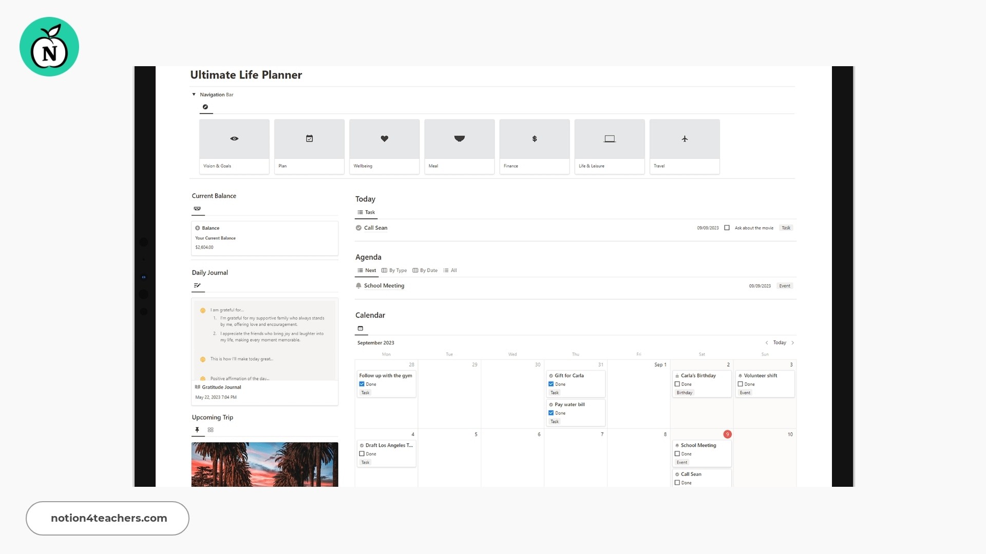 Ultimate Notion Life Planner by Notionavenue