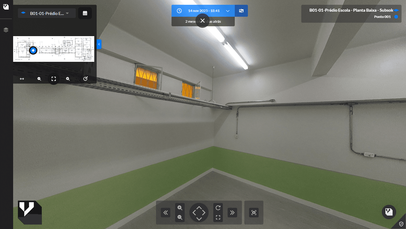 Registros em 360º permitem acompanhar o andamento das obras com maior detalhamento - Foto: Divulgação Construct IN
