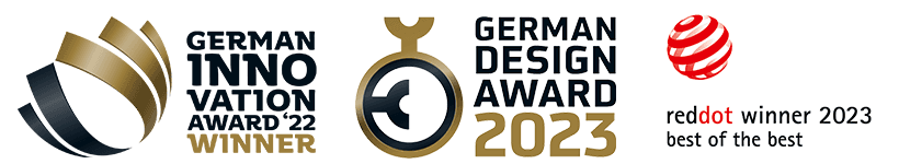 Awards: German Innovation Award Winner 2022, German Design Award 2023, Red Dot Award 2023 ‘Best of the Best’.