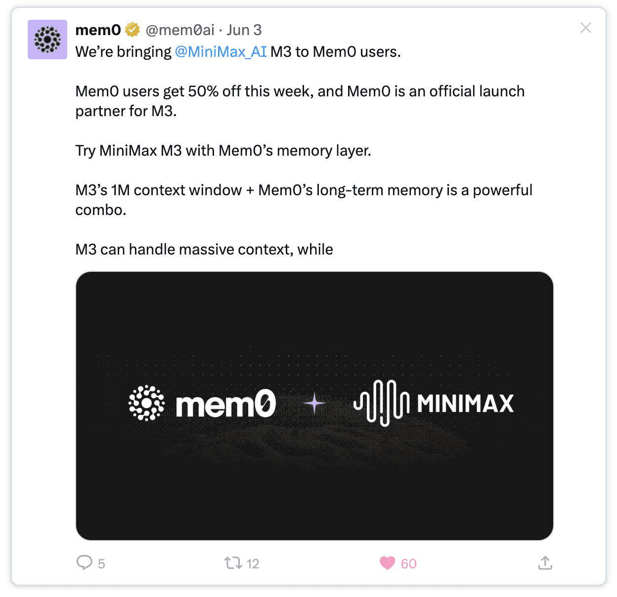 MiniMax x Mem0 