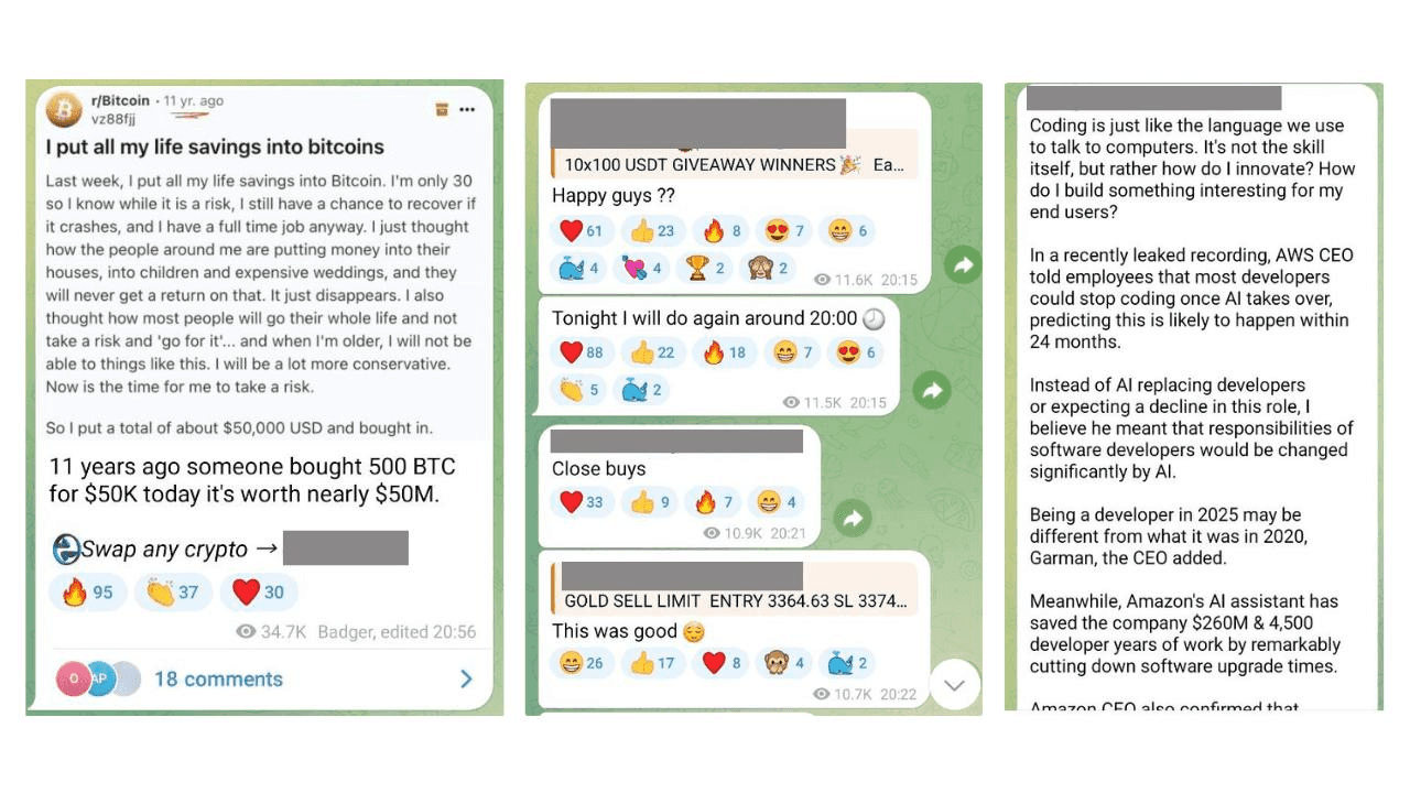 Telegram Crypto Post Example