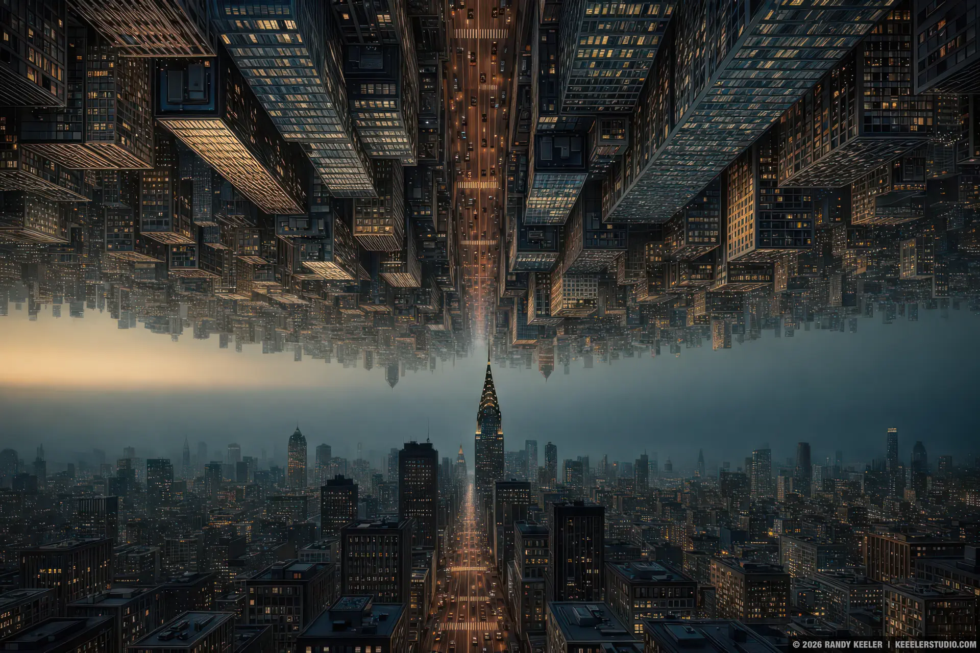 Inverted upsidedown city