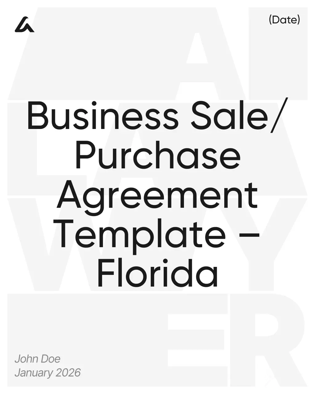 Business Sale/Purchase Agreement Template – Florida