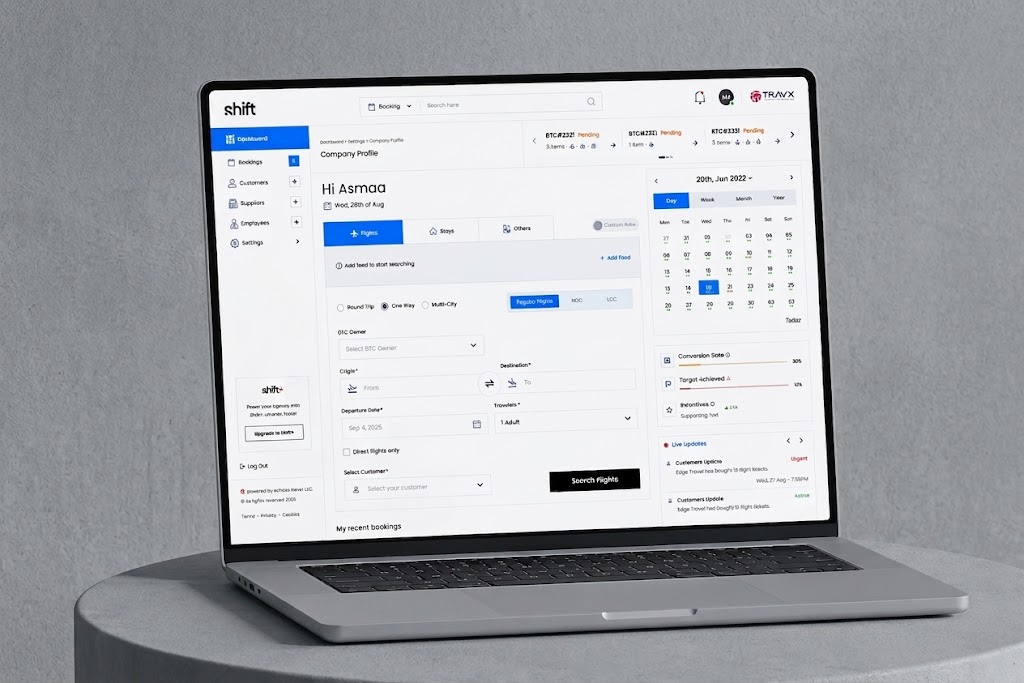 Shift Website Mockup