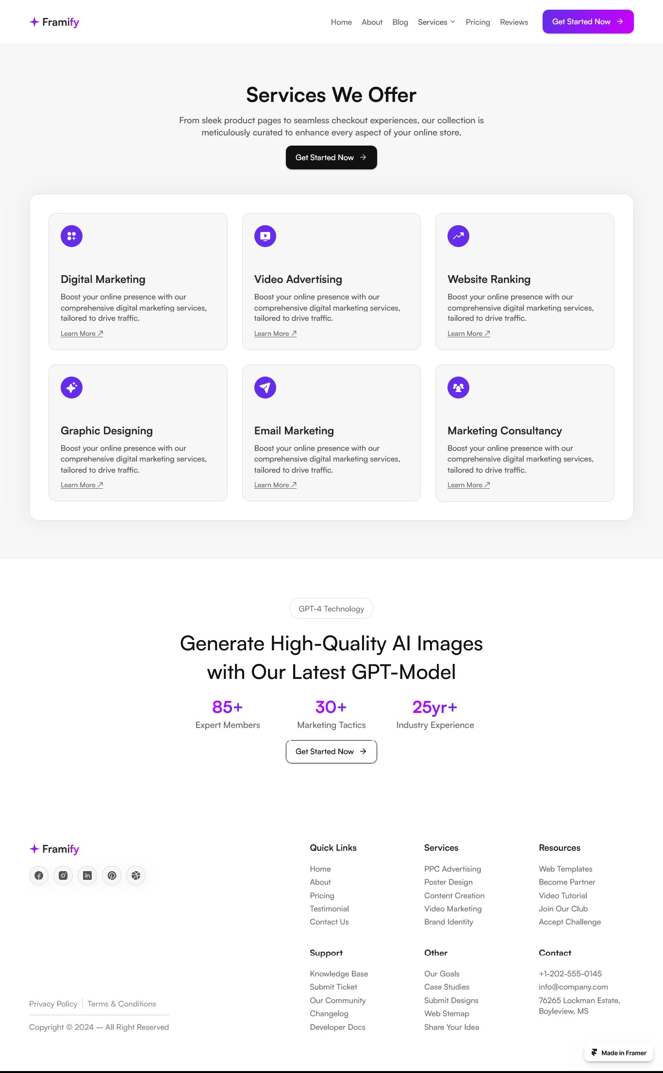 Framer Service Page v5