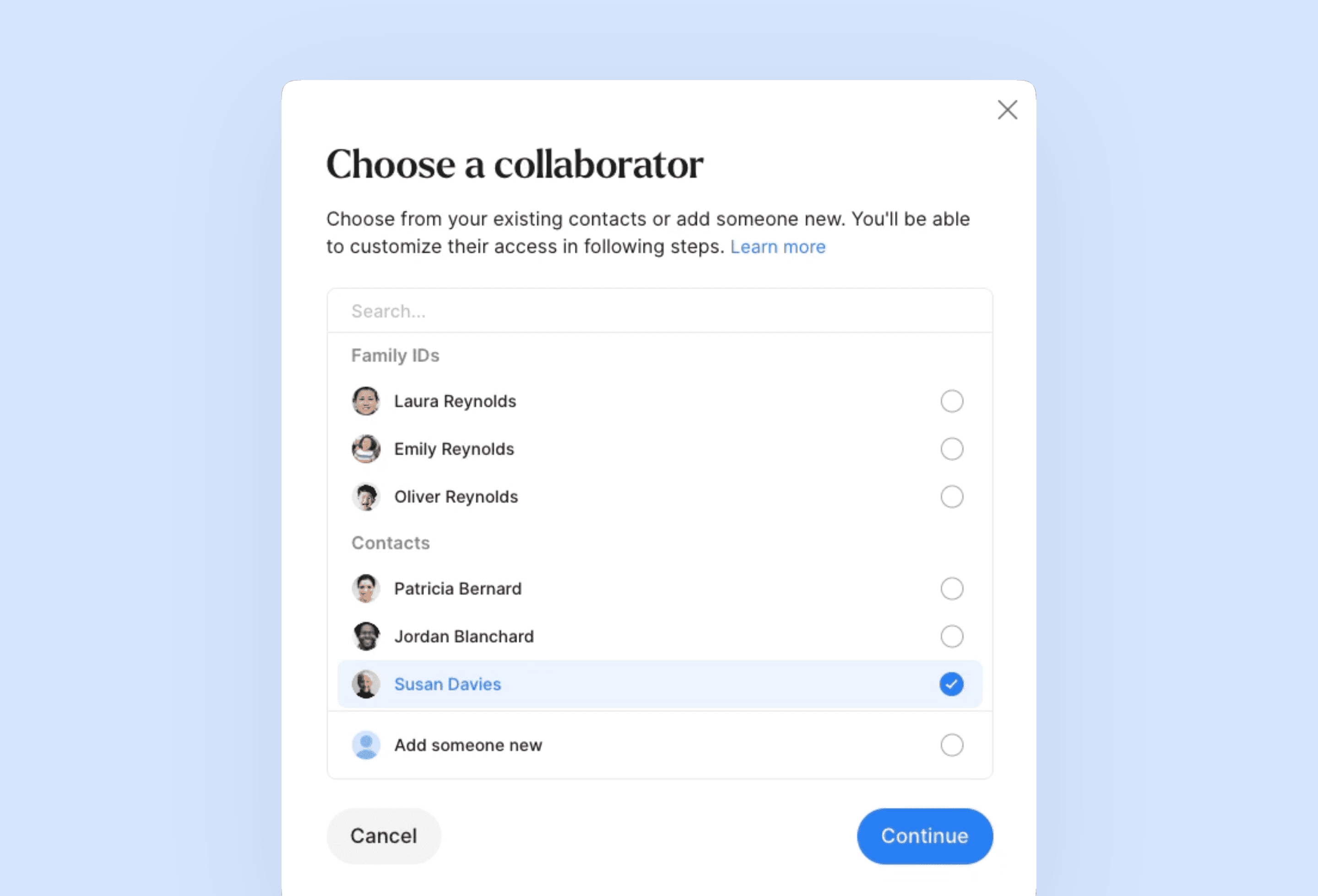 Choose Collaborator