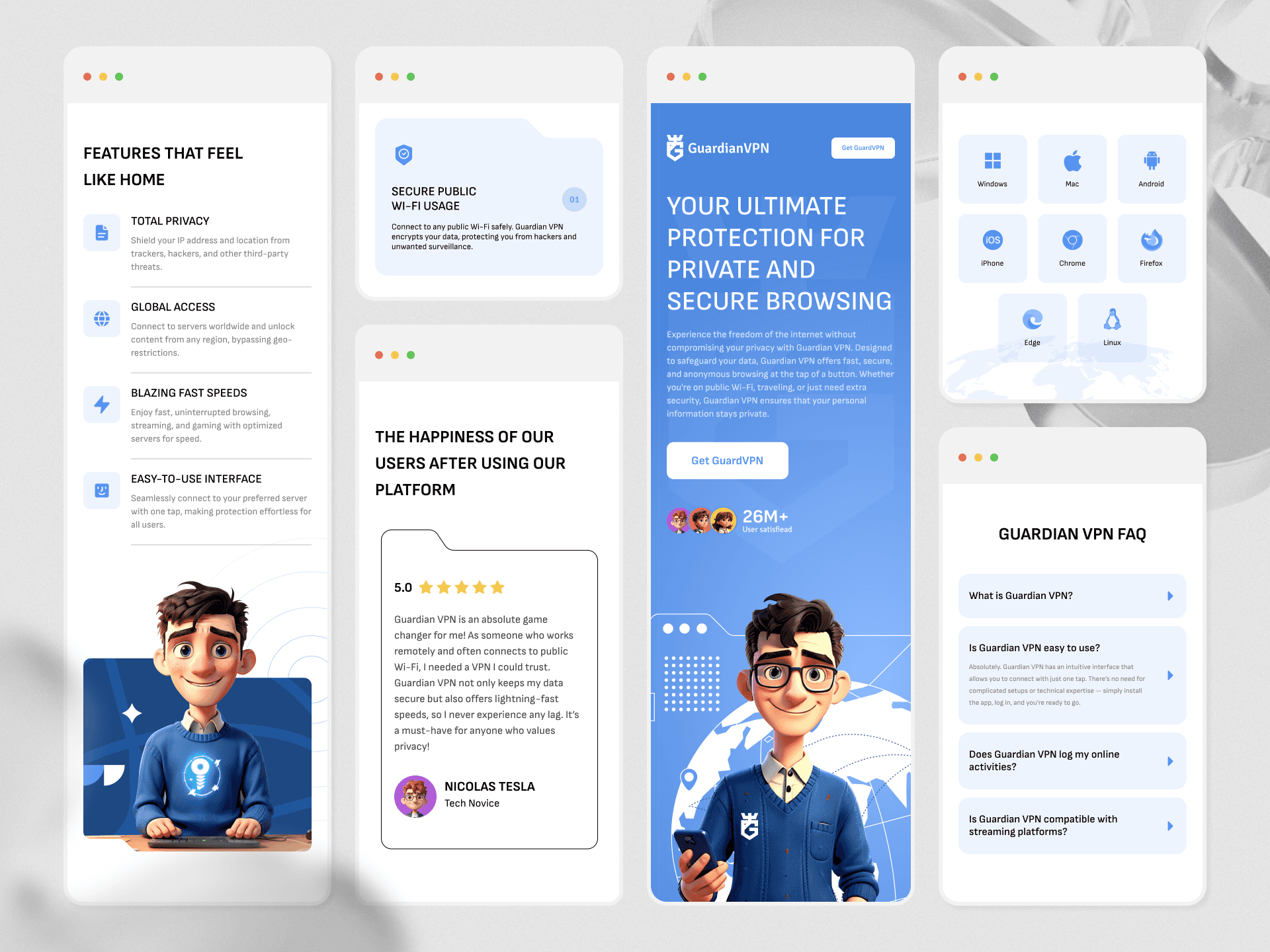 Image of Guardian VPN Website Design