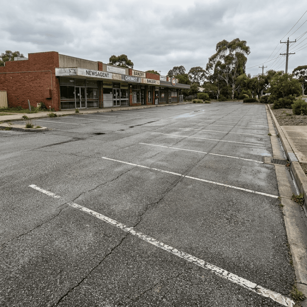 Clean commercial carpark