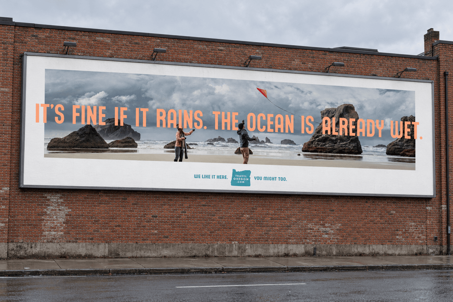 Portfolio presentation of Travel Oregon coastal billboard artwork