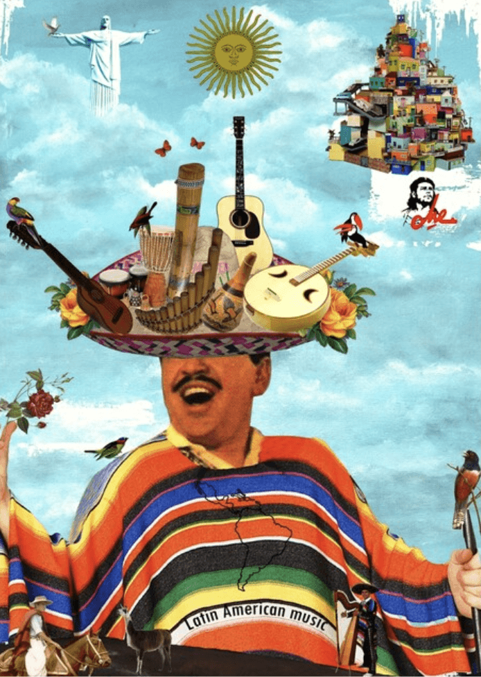 Vibrant latin icons in harmony