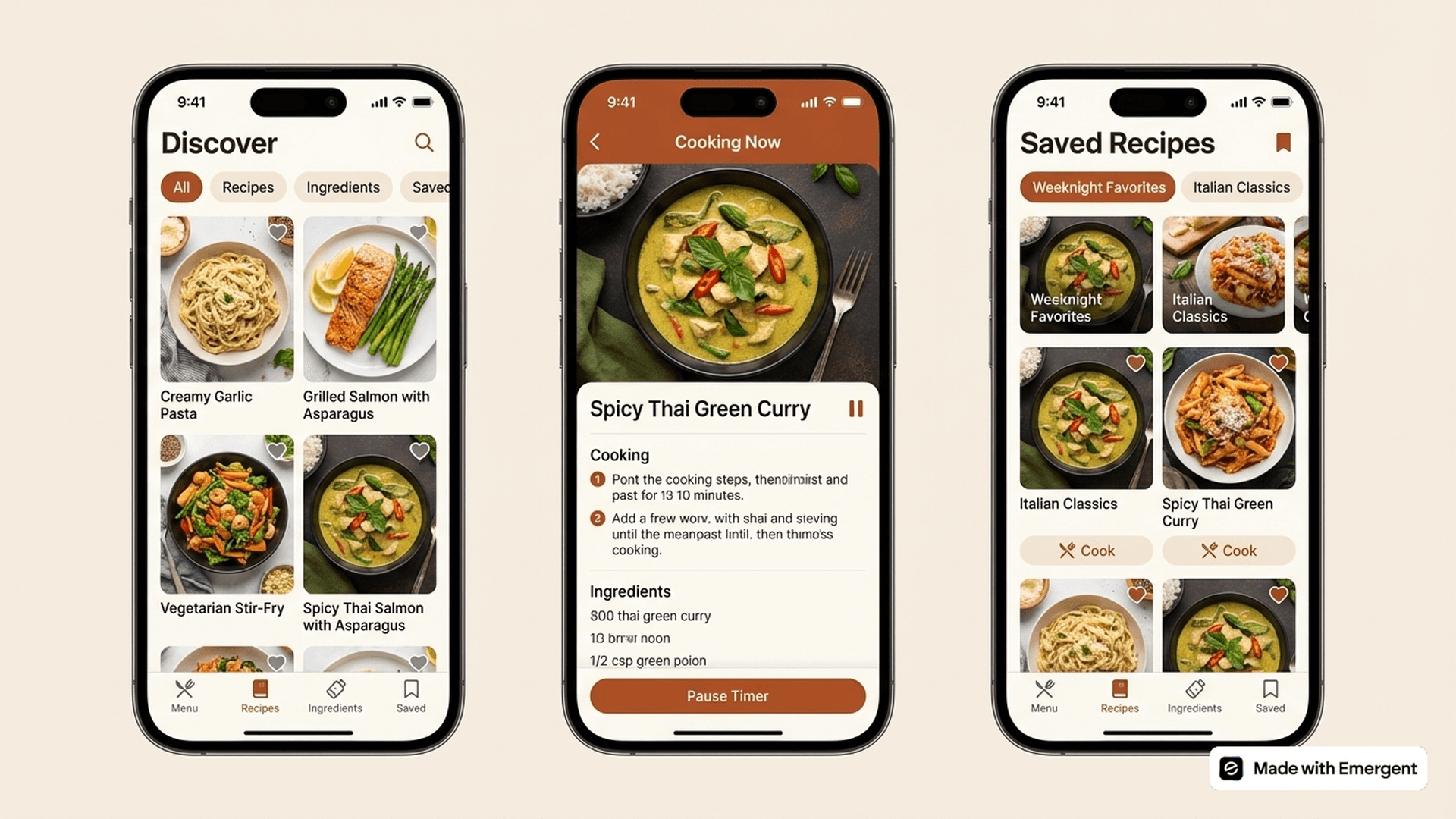 Dinner Recipe App Made with Emergent