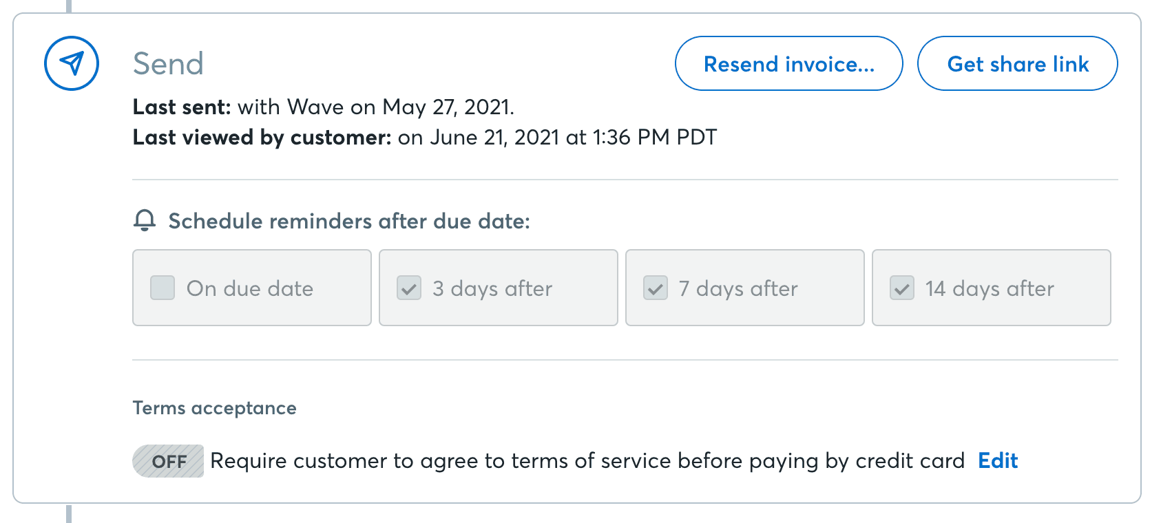 Wave Invoice reminders help get paid faster