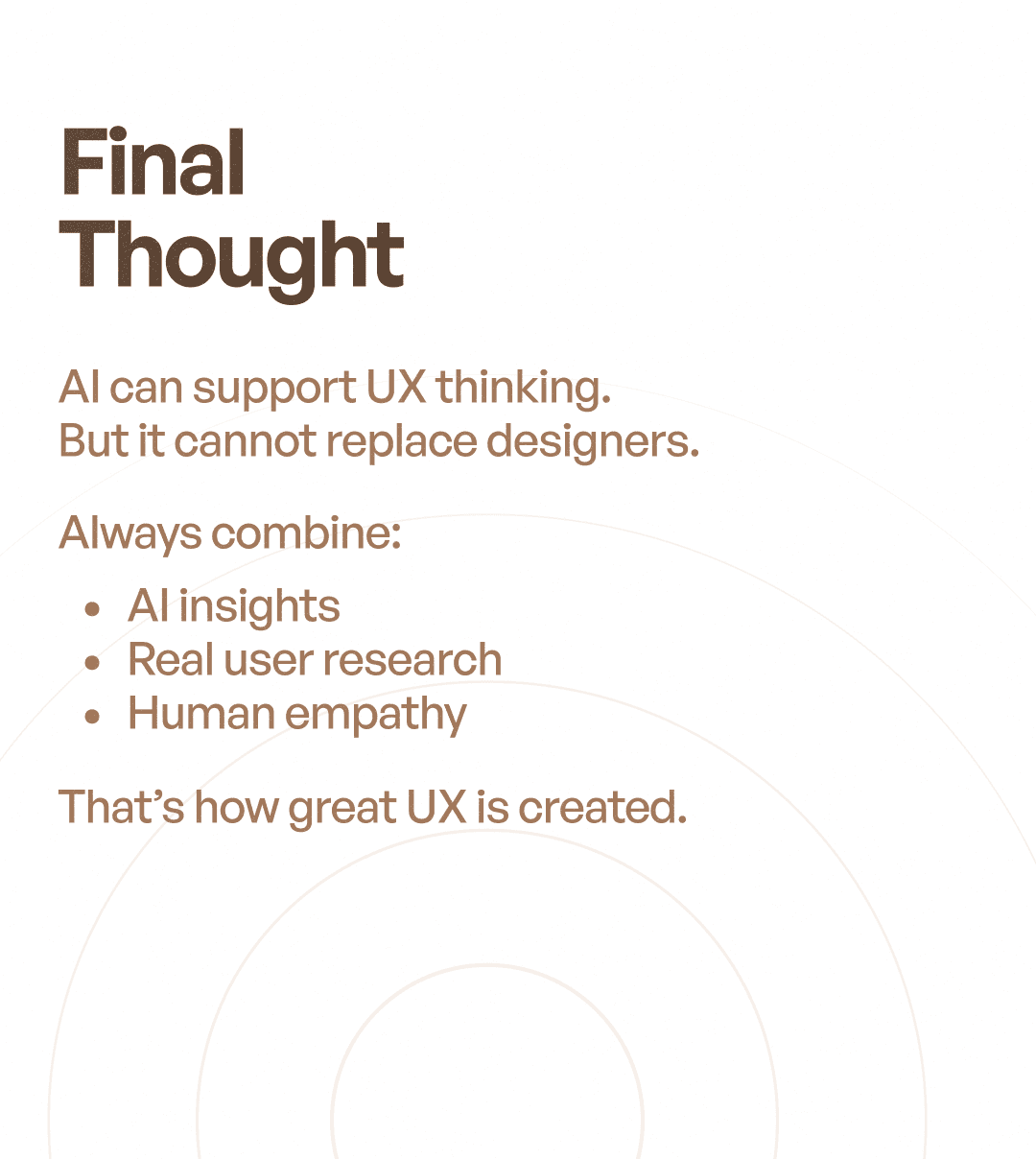 Final Thought in brief