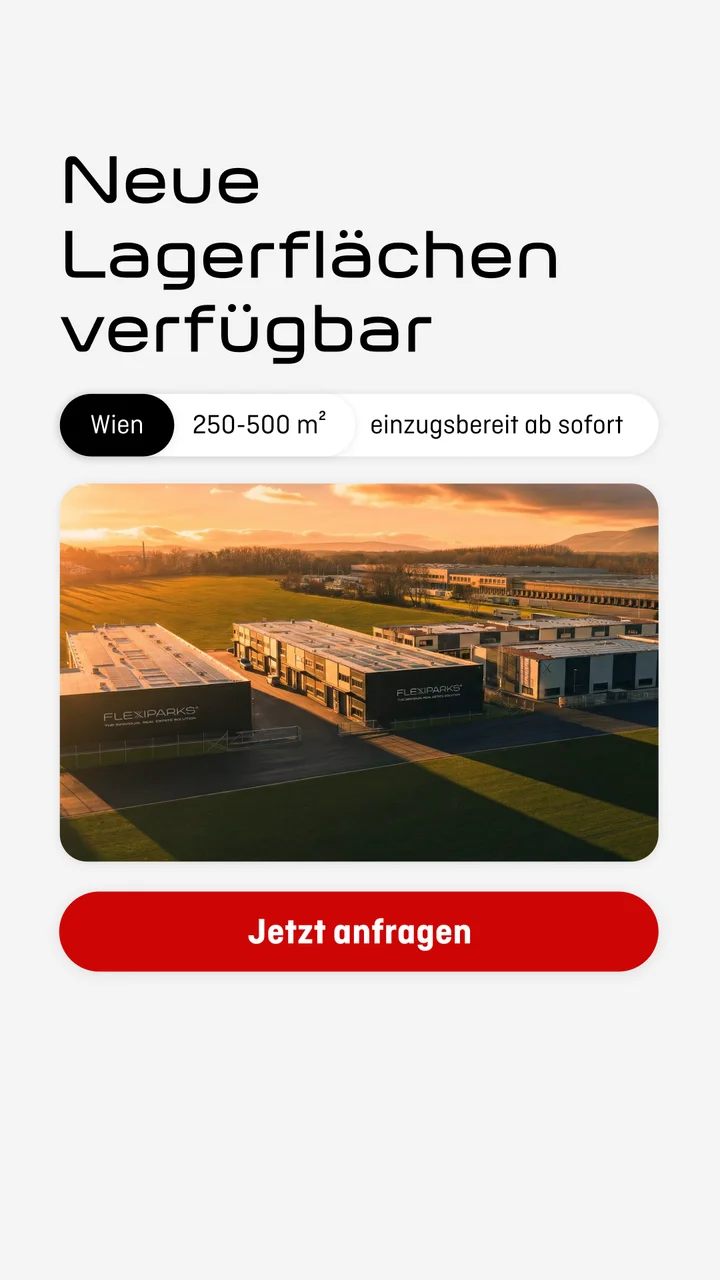 Flexiparks-Anzeige für neue Lagerflächen