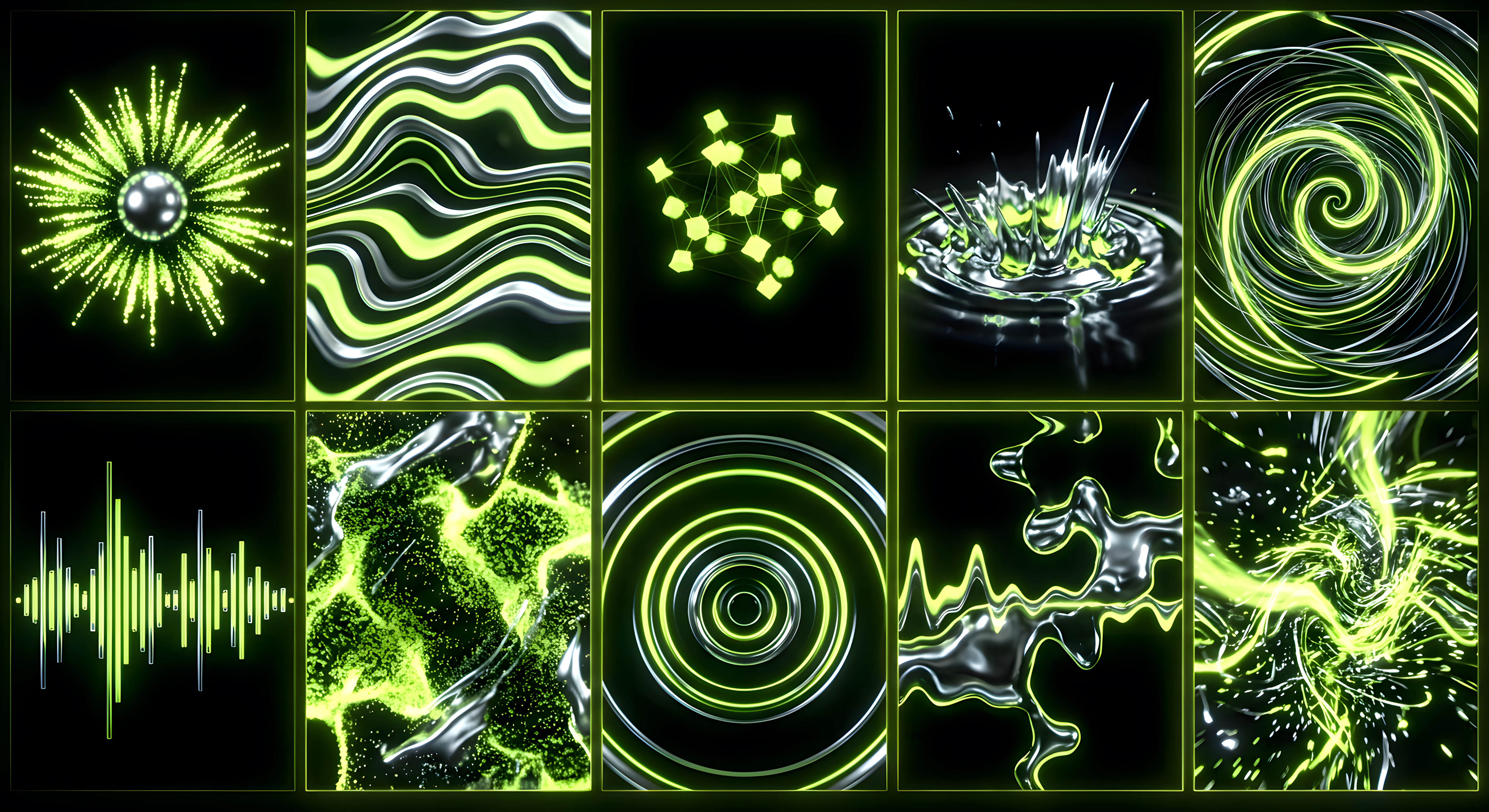 10 engaging web audio experiences — a mosaic of interactive sound moments on dark screens