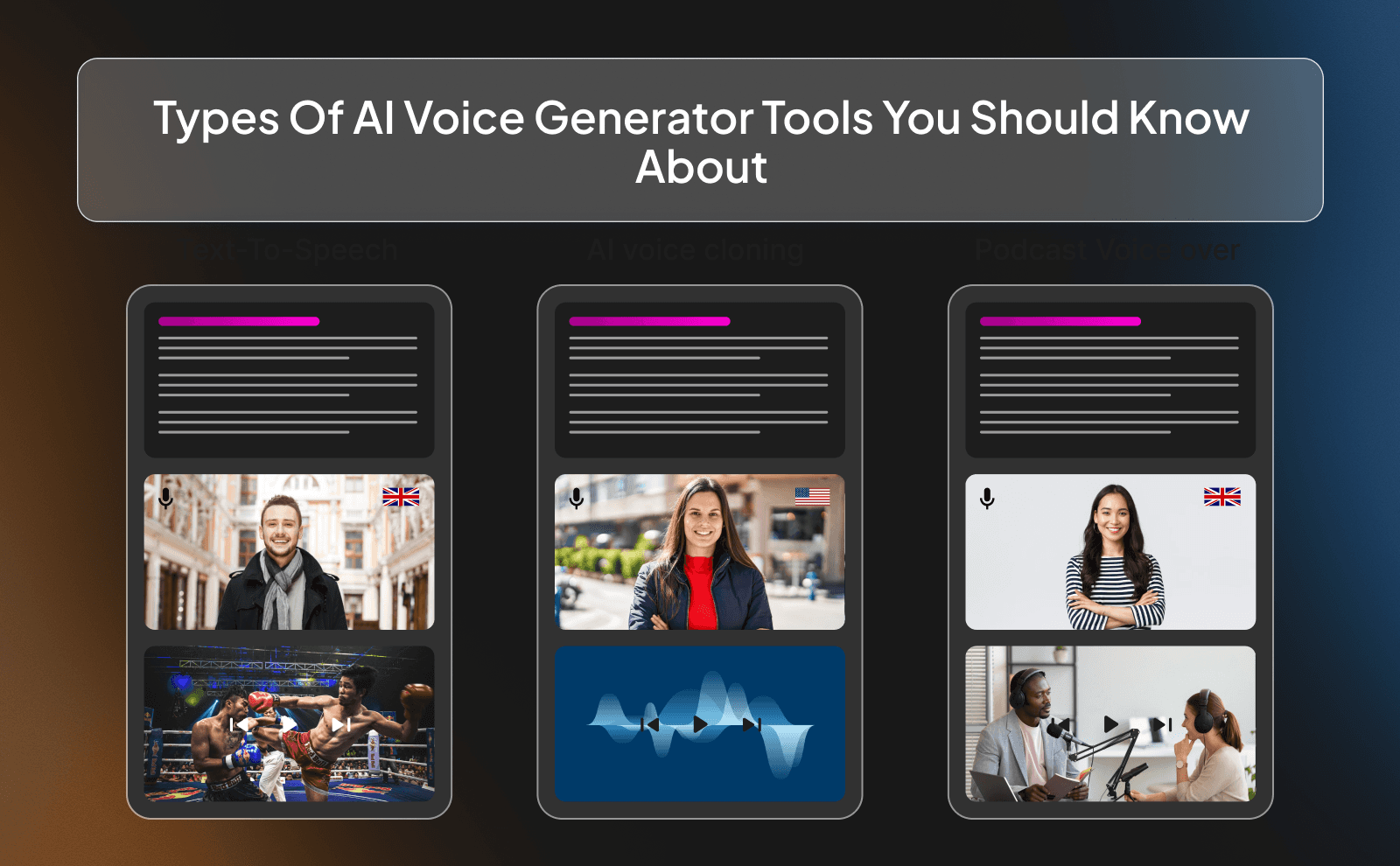 Types of AI Voice Generator tools you should know about