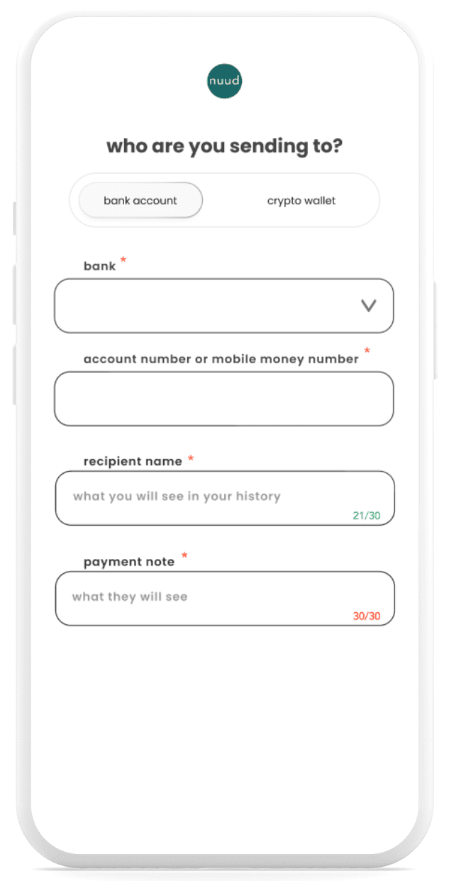 nuud money app home page
