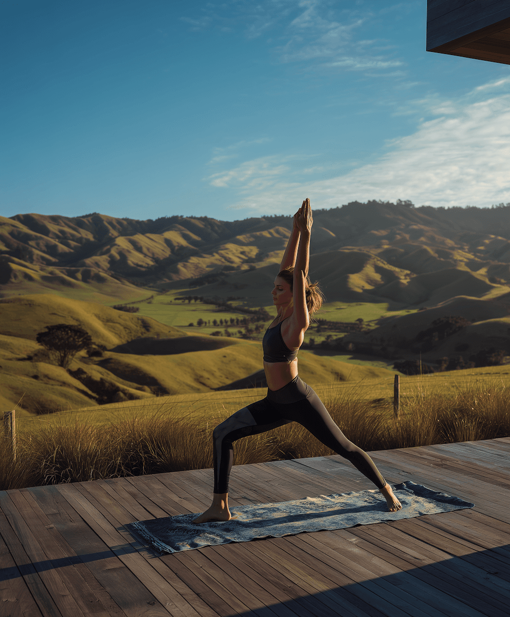 Woman doing yoga outdoor