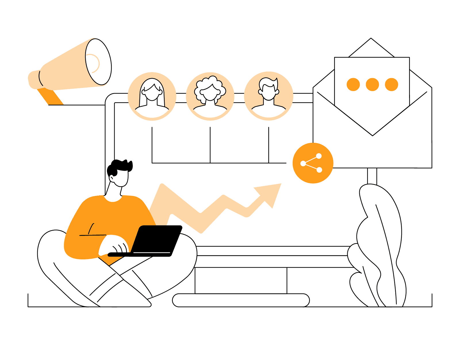 Man analyzing analytics - Lead Nurturing Marketing Automation