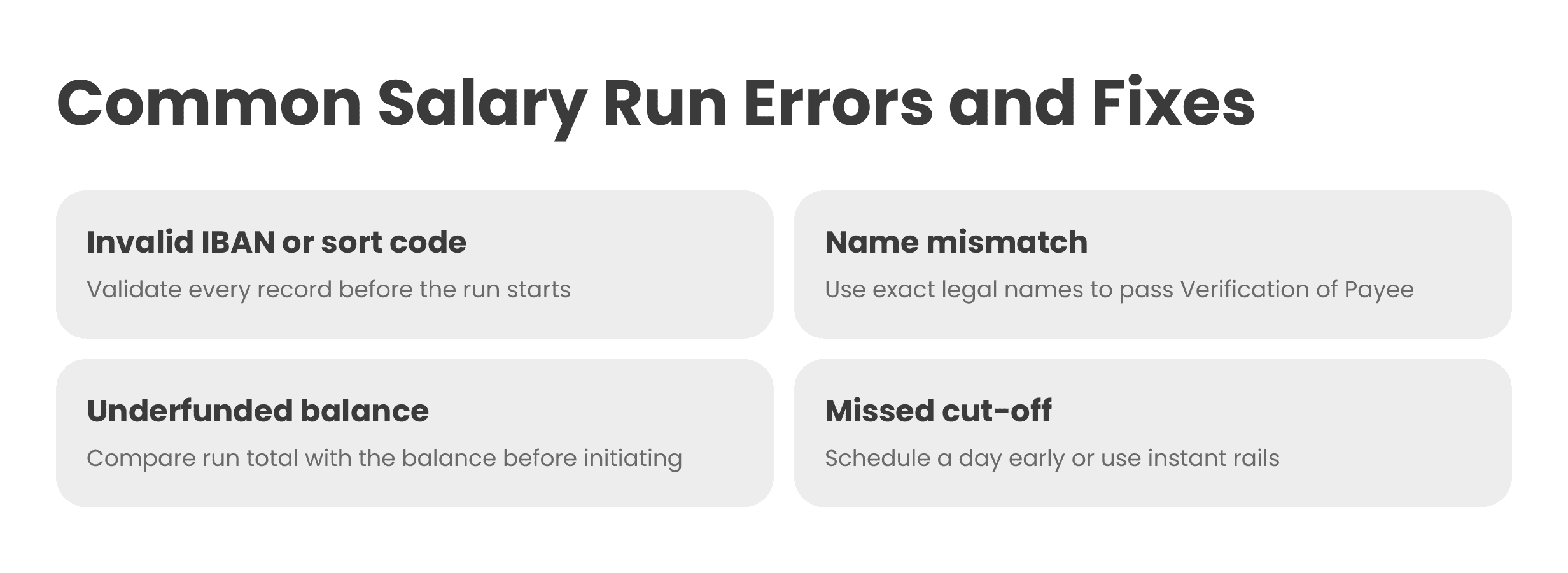 Common Salary Run Errors