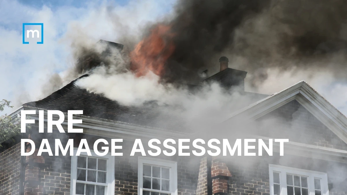 Smoke coming out of a house on fire