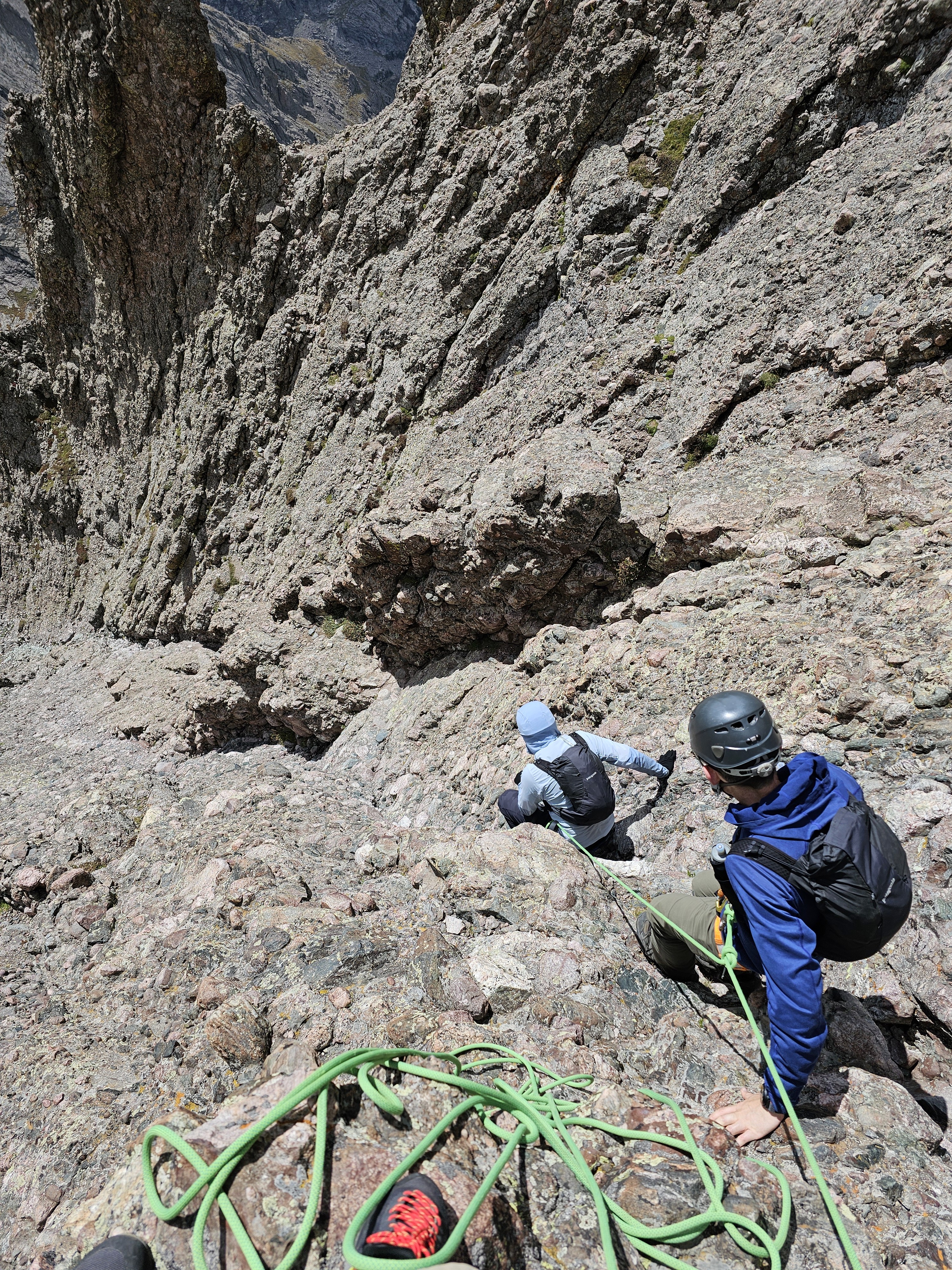 Climbers descend Crestone Needle near westcliffe colorado