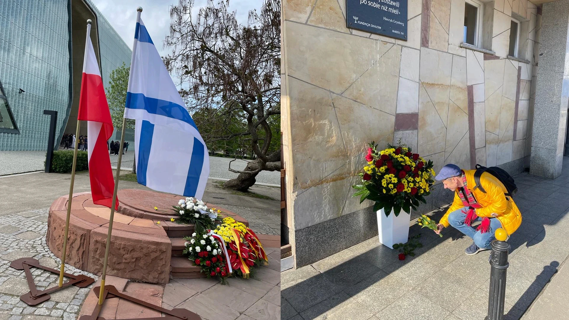 Flaga Polski i Izraela