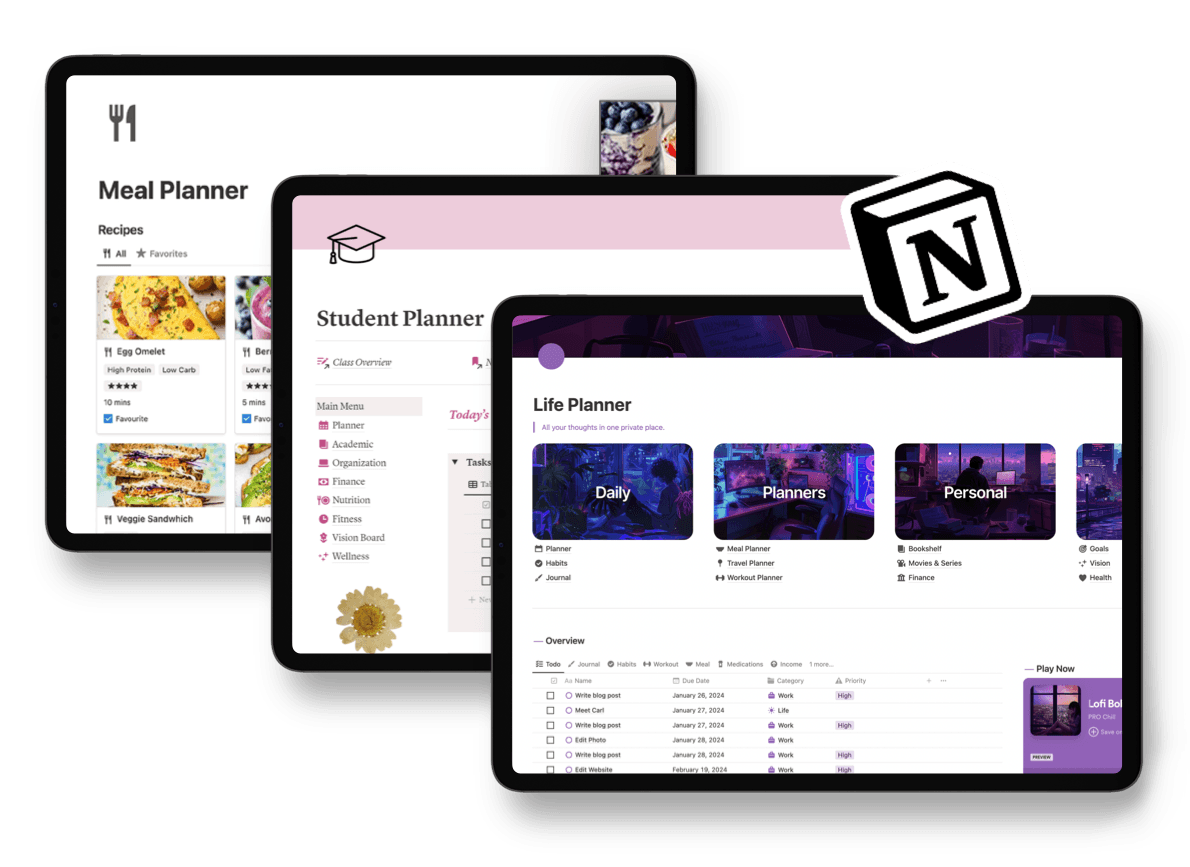 30+ Best Notion Planner Templates