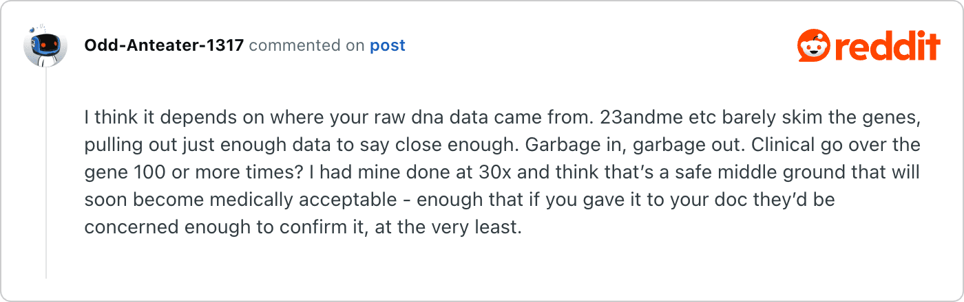 Post on Reddit