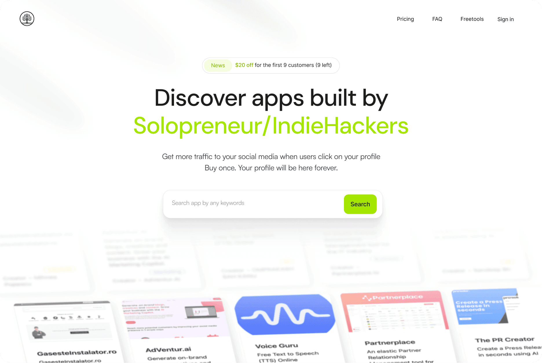 Desktop screen showing a website interface