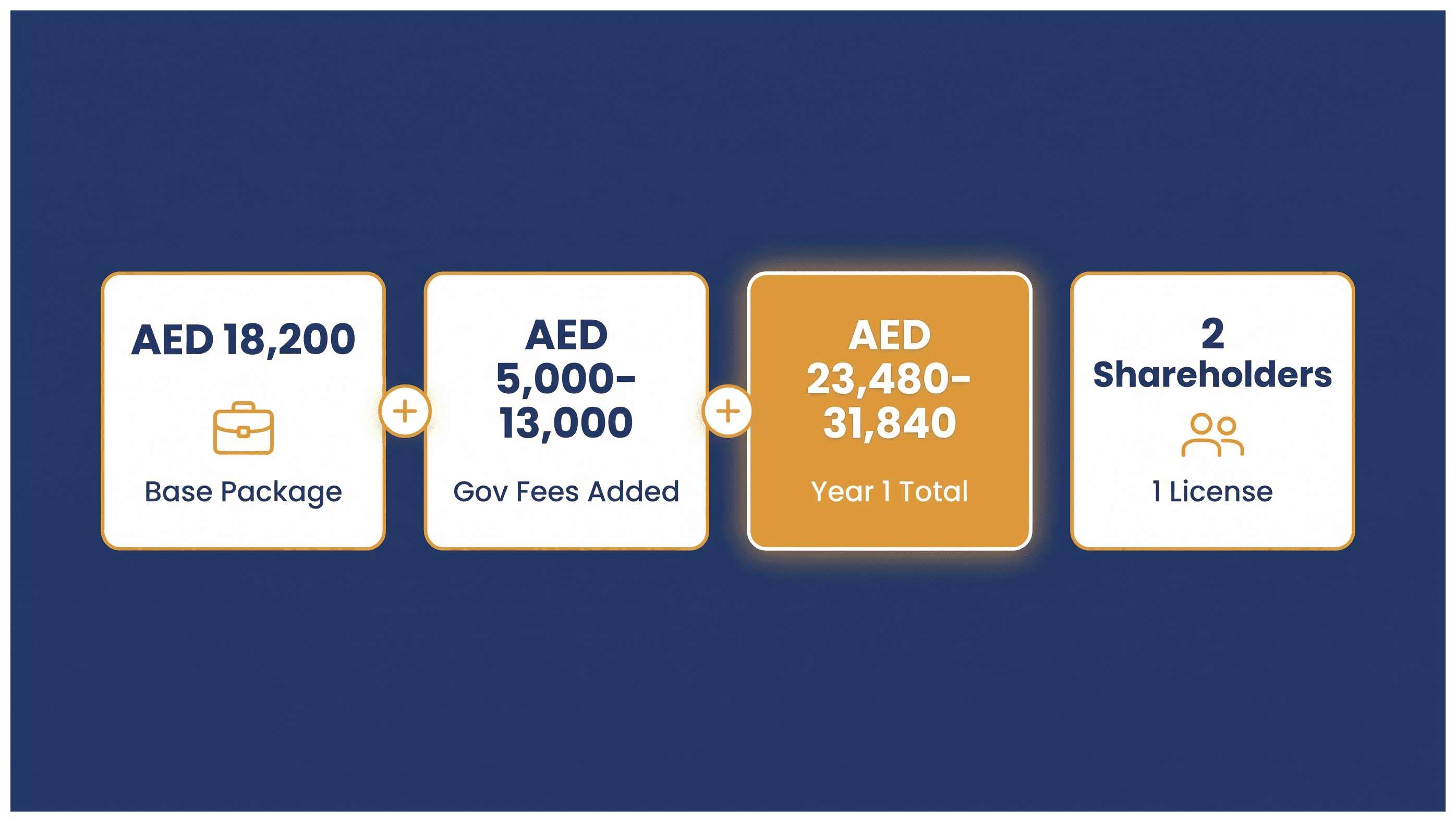 Infographic: Visa Costs for a Two Shareholder Company: Fees, Timelines and Total Spend