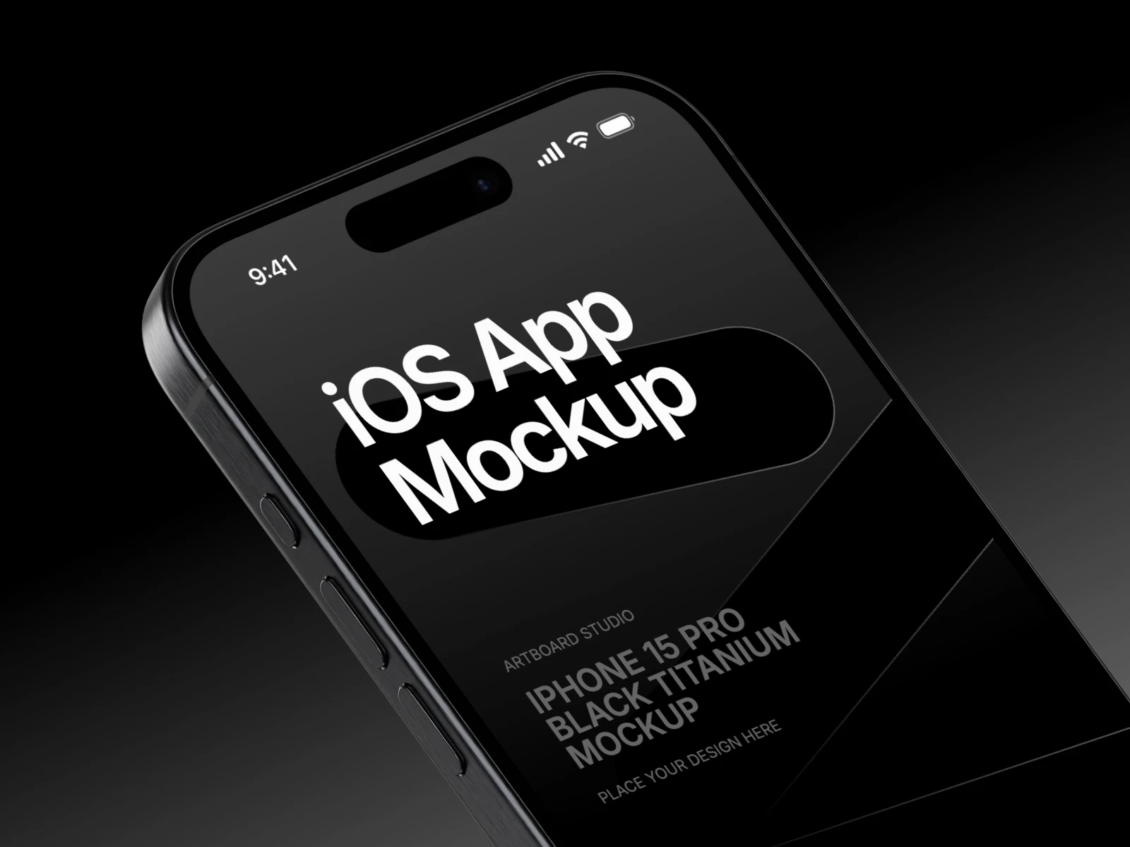 App mockup upper view screen