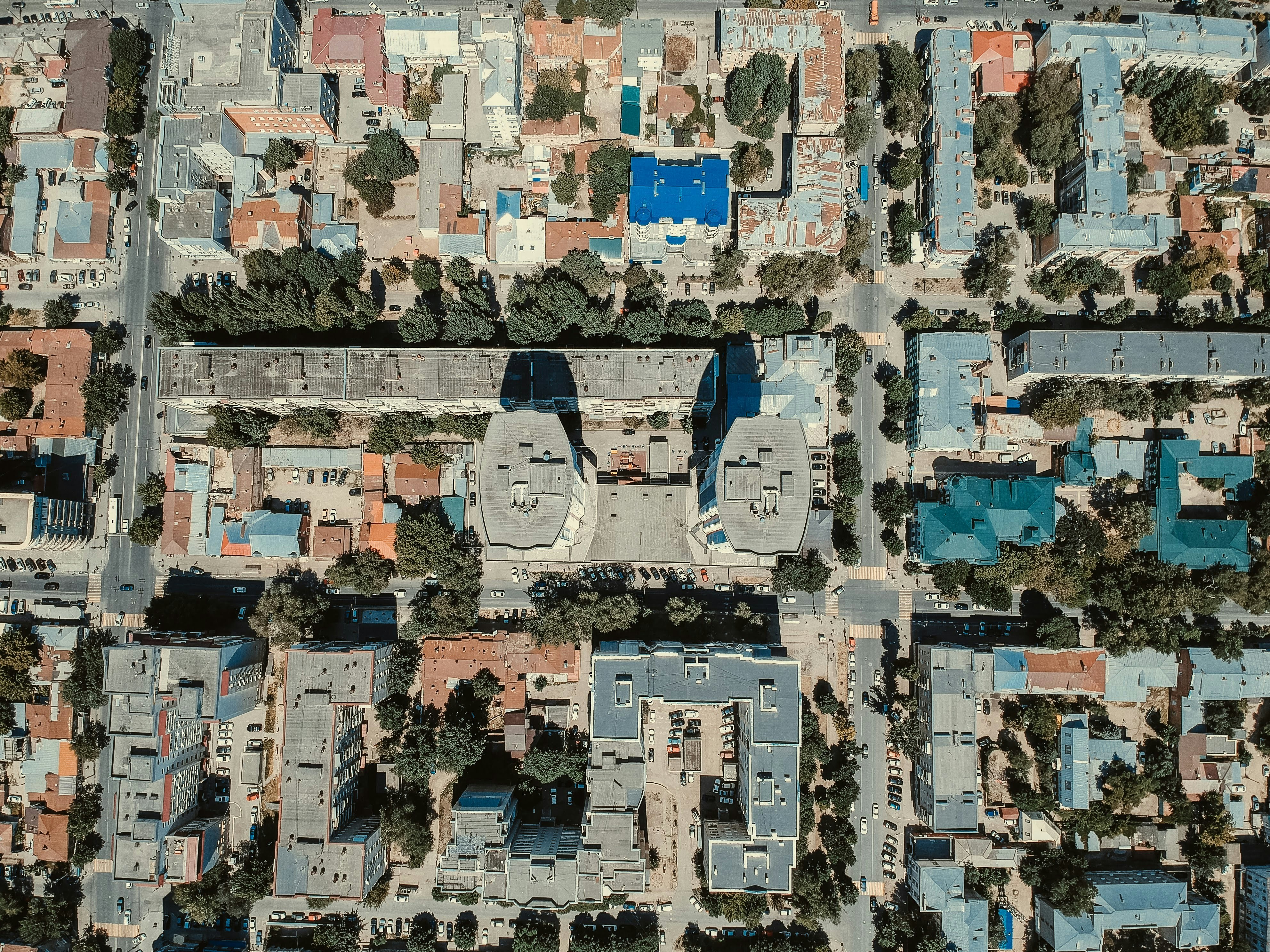 aerial view of buildings