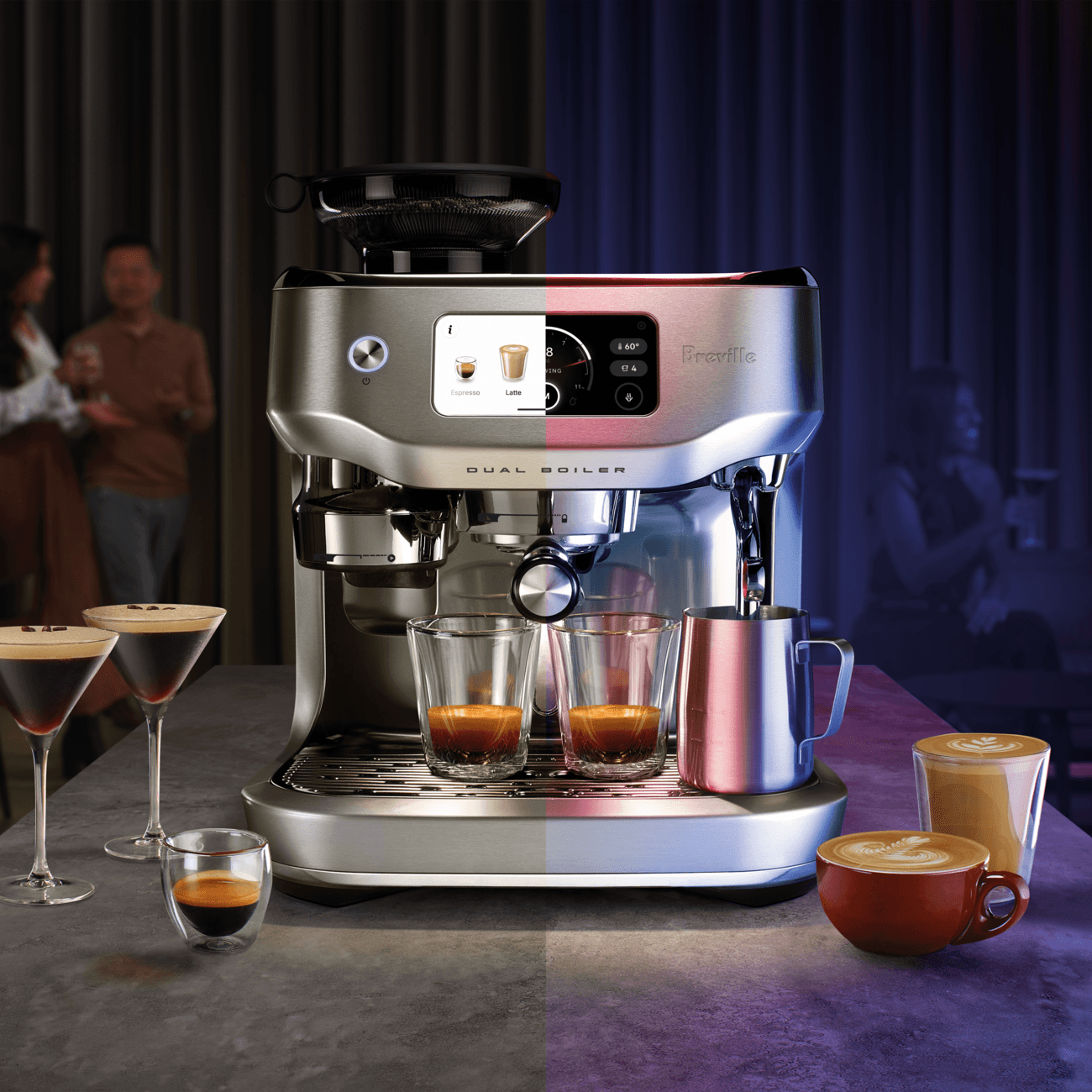espresso machine with touch interface