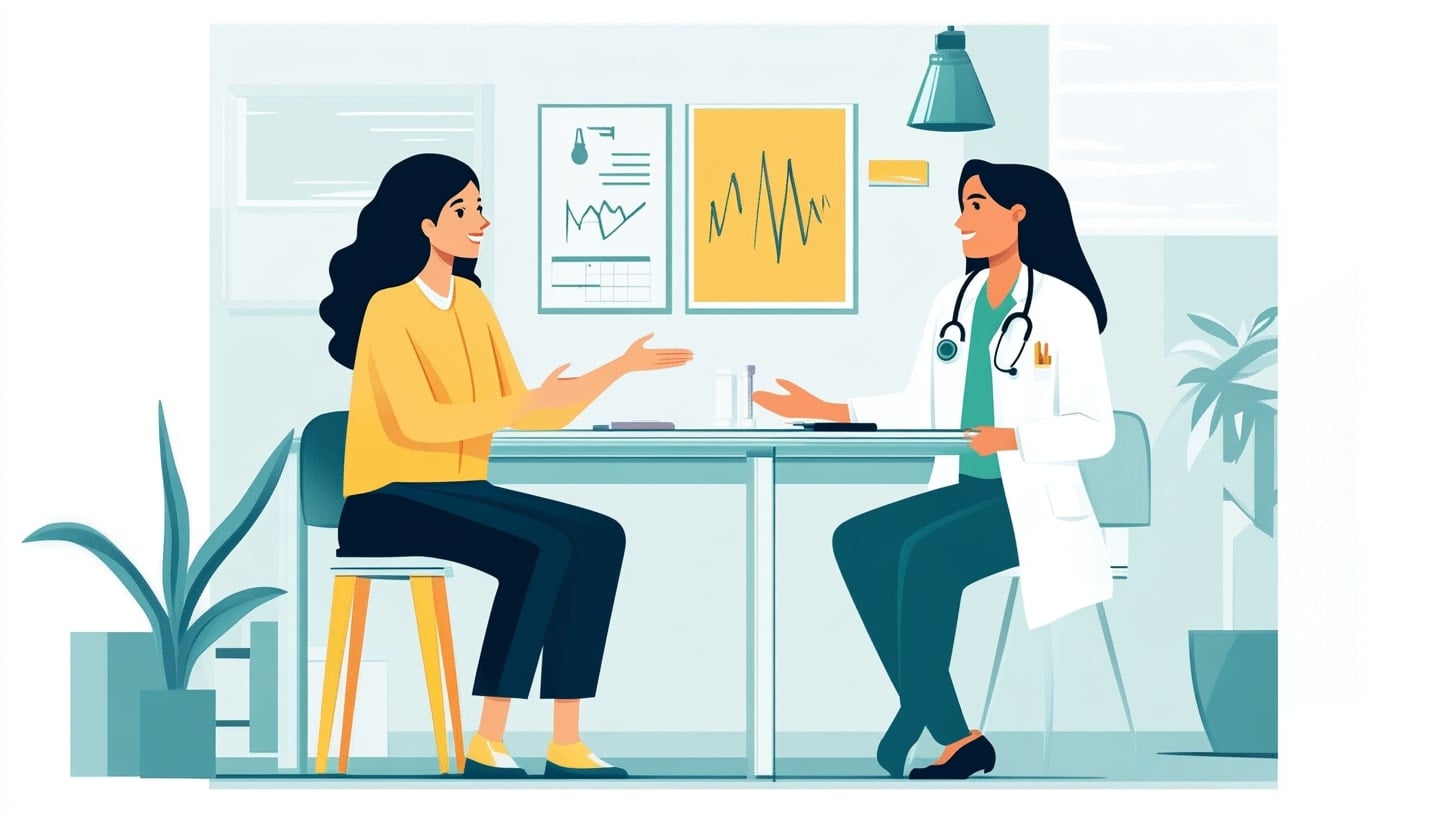Patient talk with a doctor