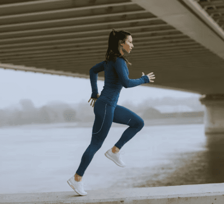 Photo of a woman running