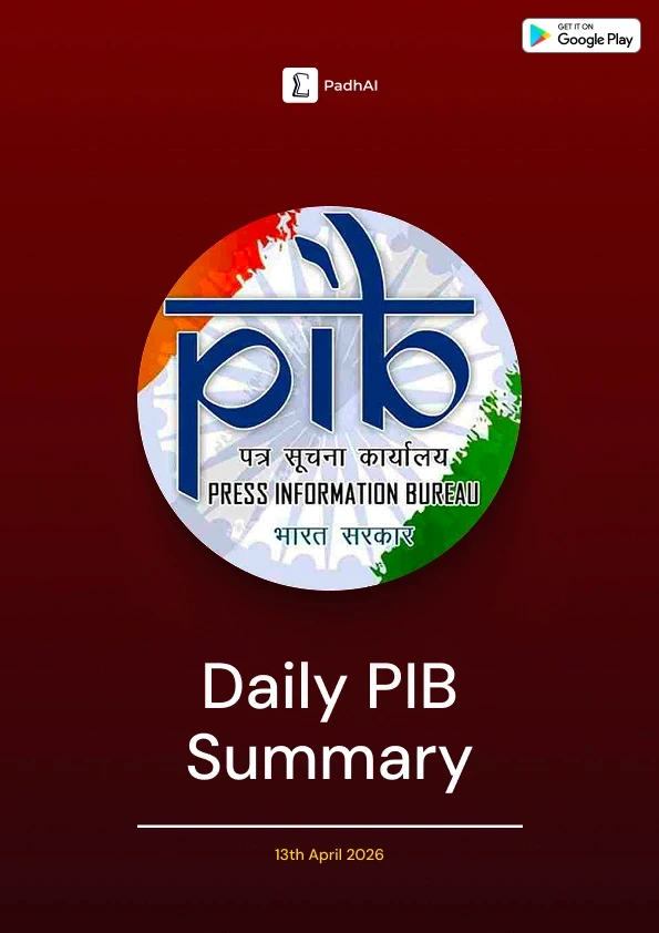 13th April, 2026 Daily PIB Summary Donwload