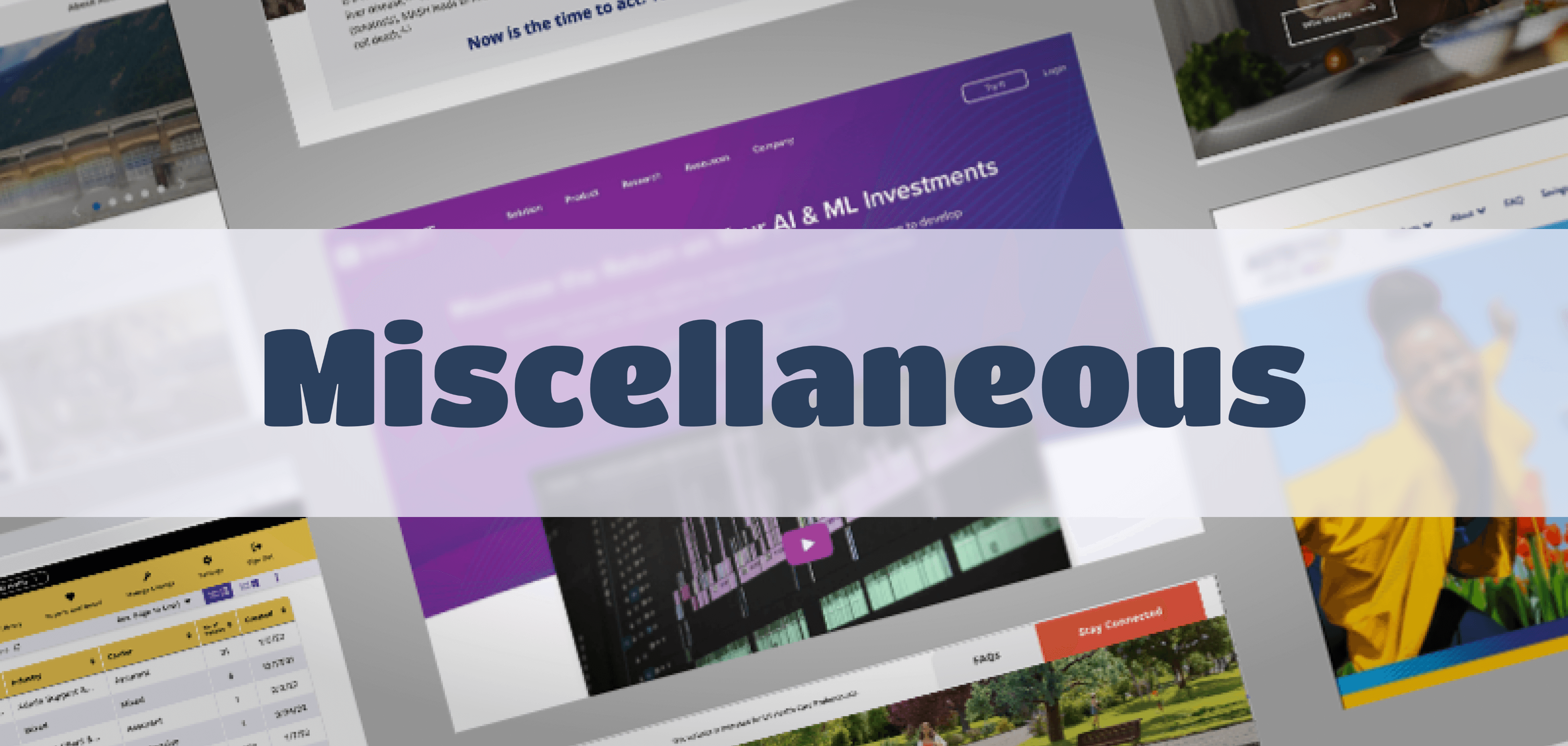 Miscellaneous Projects Thumbnail