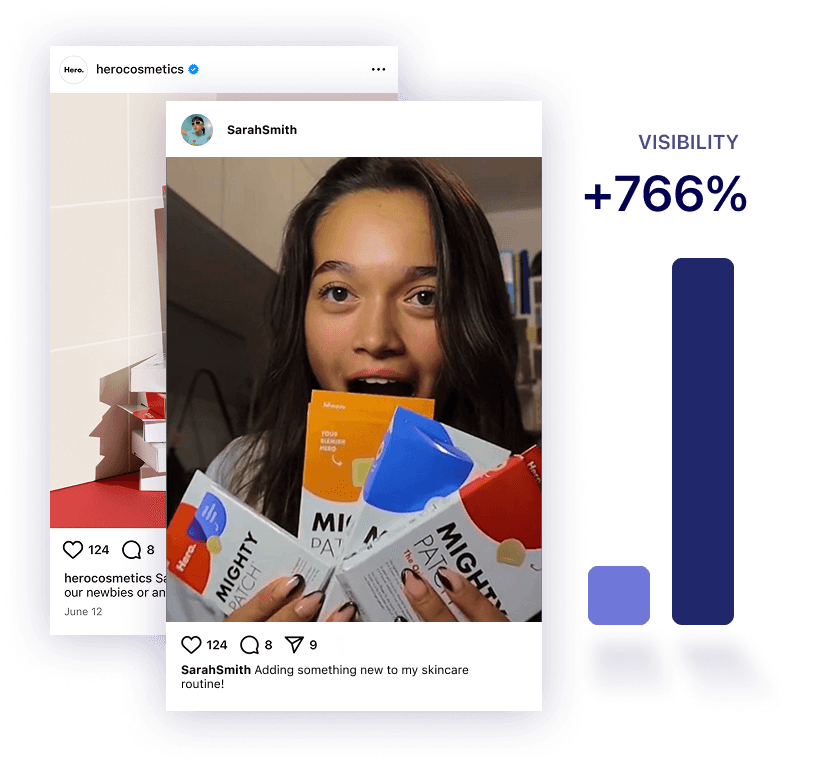 Refluenced influencer marketing platform dashboard showing campaign overview with active creators