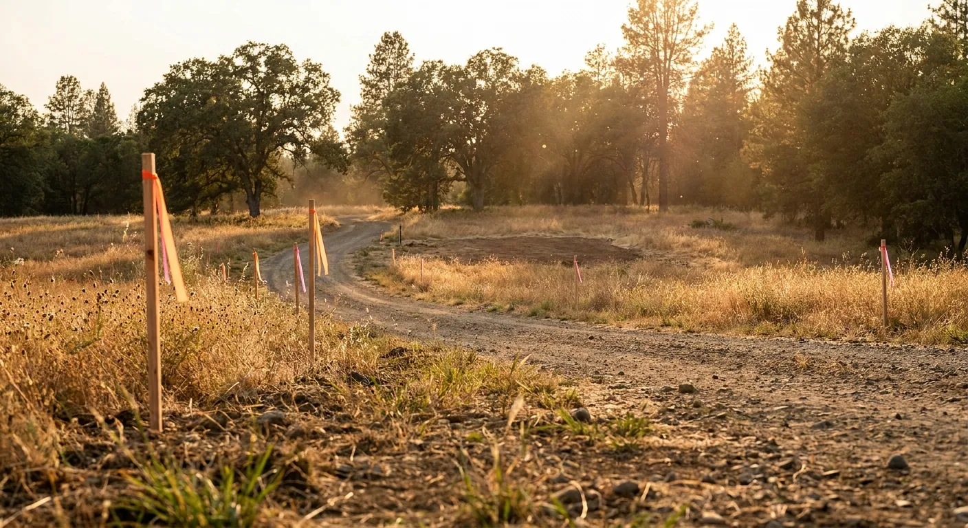 Dusty path through sunlit field, trees in background. RockN' Socials, Digital Marketing Agency.