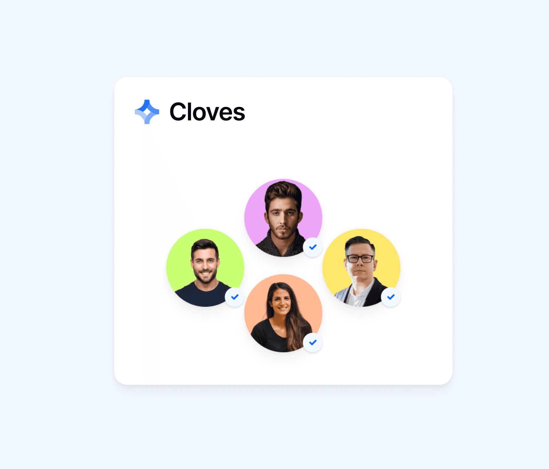 Clovers logo with the tagline "A new way to build a community" displayed on a vibrant green background.