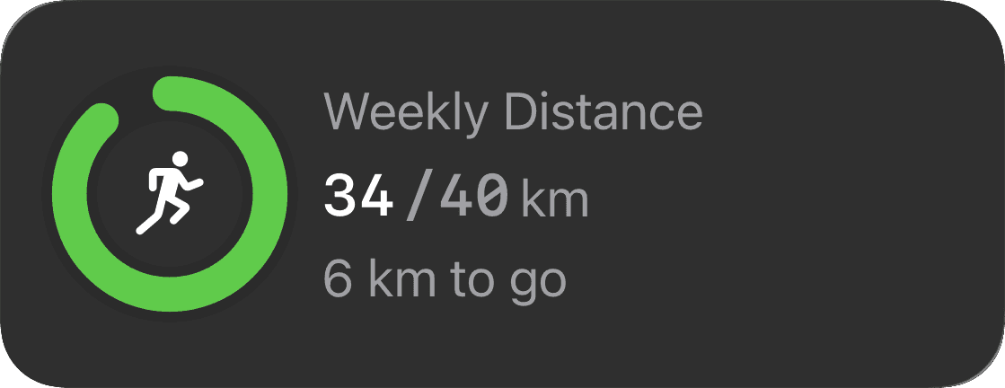 Custom training goals interface in The Outsiders app for endurance athletes, cyclists, and runners. Shows progress tracking for multiple goal types: distance (weekly 34/40km, yearly 4,598/6,000km), training load (monthly 1,299/3,200), heart rate zone 5 duration (weekly 26/30min), power zone 6 time (monthly 14/30min), elevation gain (weekly 429/1,000m, yearly 34,686/80,000m), workout duration (weekly 2h51min/4h), energy expenditure (monthly 12,291/10,000 kcal exceeded), session count (weekly 3/4), and anaerobic zone time (monthly 53min/1h). Customizable performance targets across any workout type with weekly, monthly, and yearly progress tracking for structured training programs.