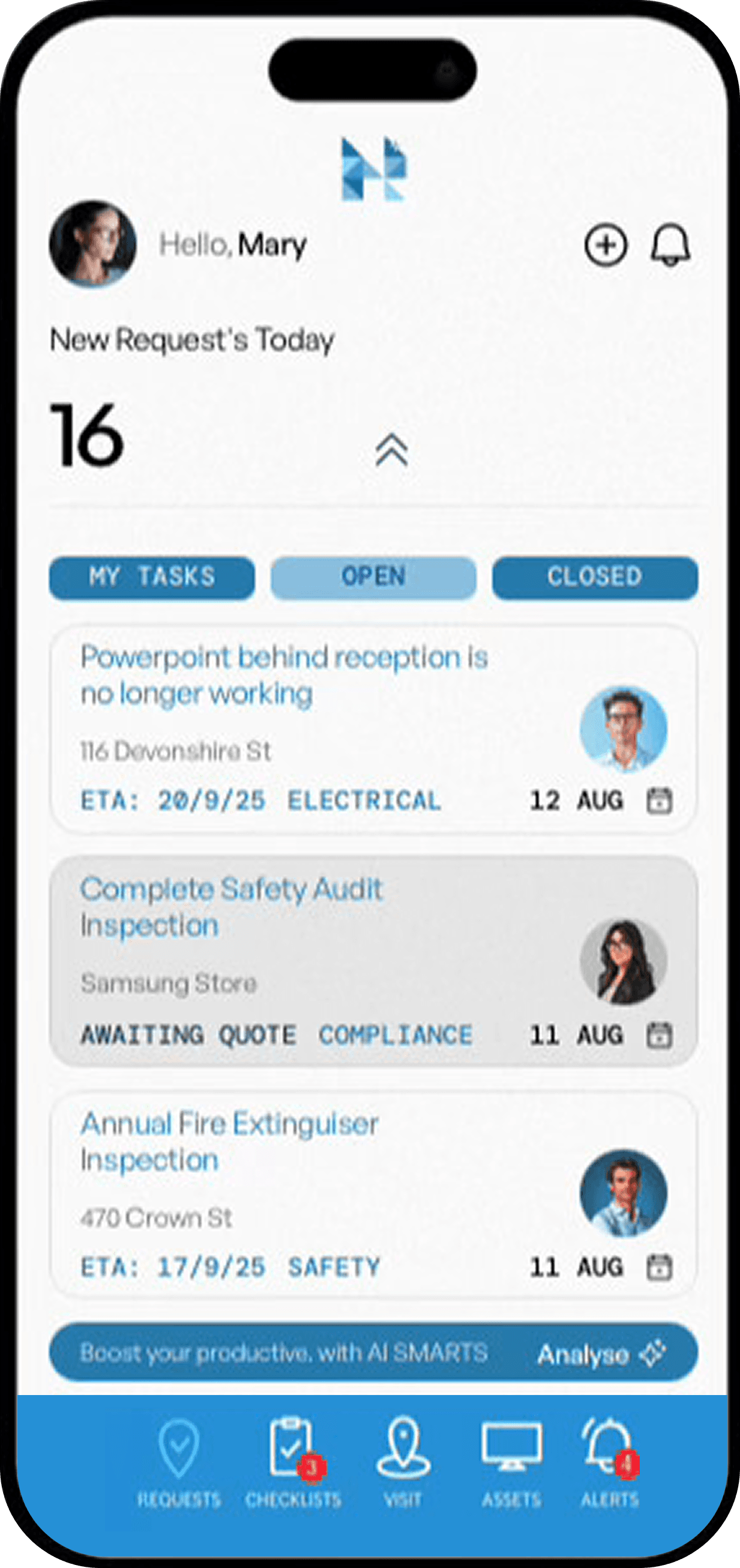 mockup HoustonPlus App on phone