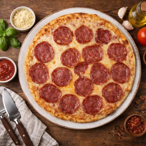 pizza with cheese and tomato