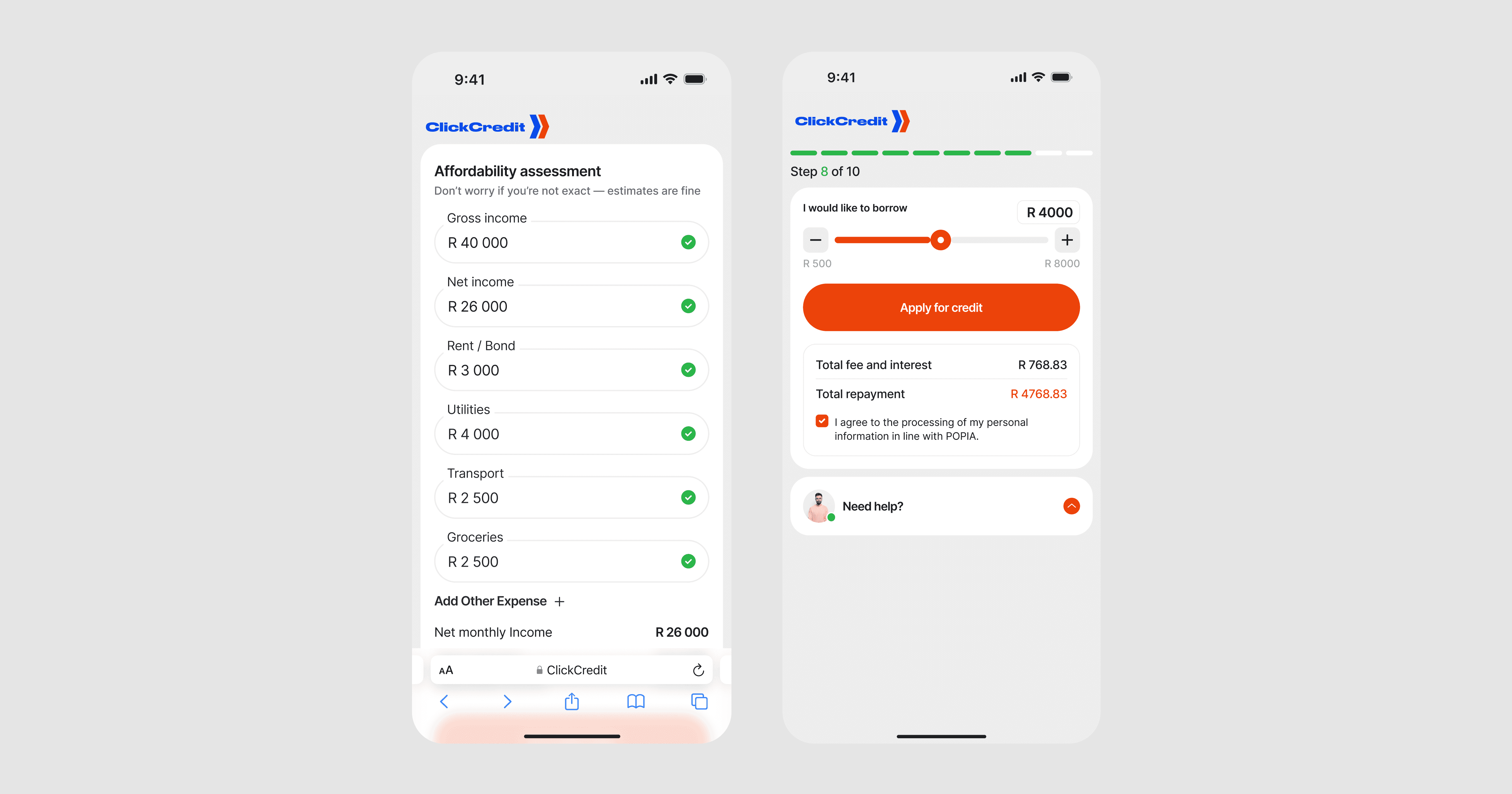 A mockup for an iPhone placed on a table for a personal finance mobile app