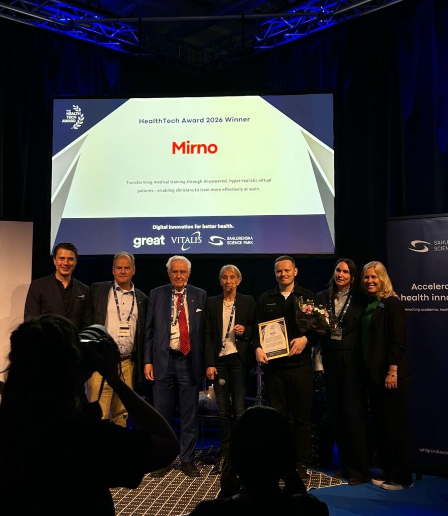 Mirno wins the 2026 Healthtech Award