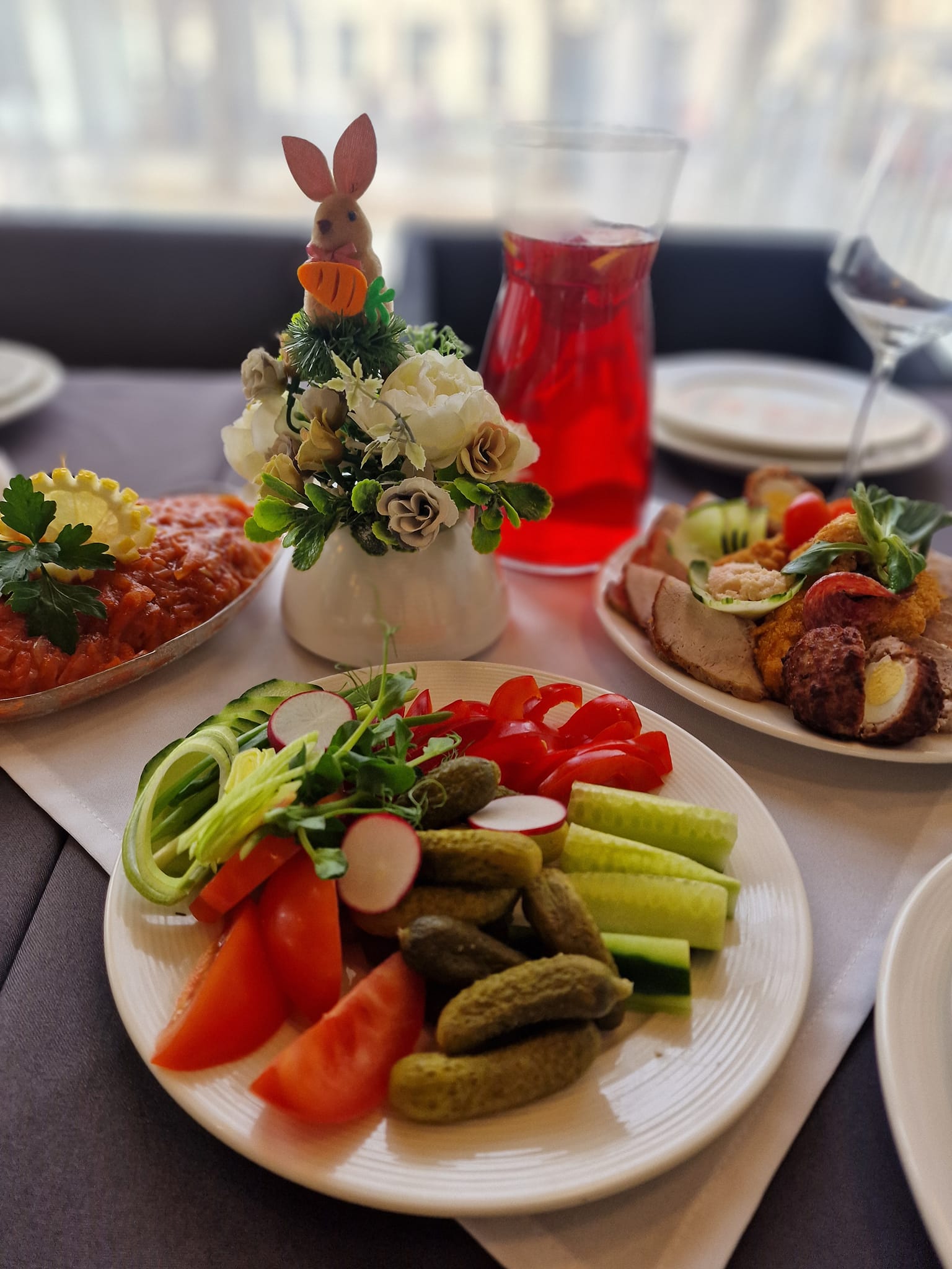food served on the table from a restaurant